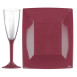 Hard Disposable TableWare Burgundy